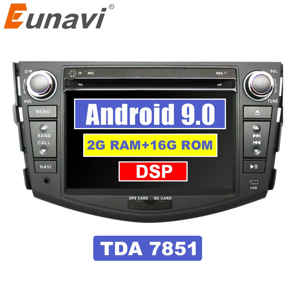 Eunavi Android 9,0 TDA7851 автомобильный dvd мультимедийный плеер 7 ''2 Din радио gps Navi для Toyota RAV4 Rav 4 2007 2008 2009 2010 2011