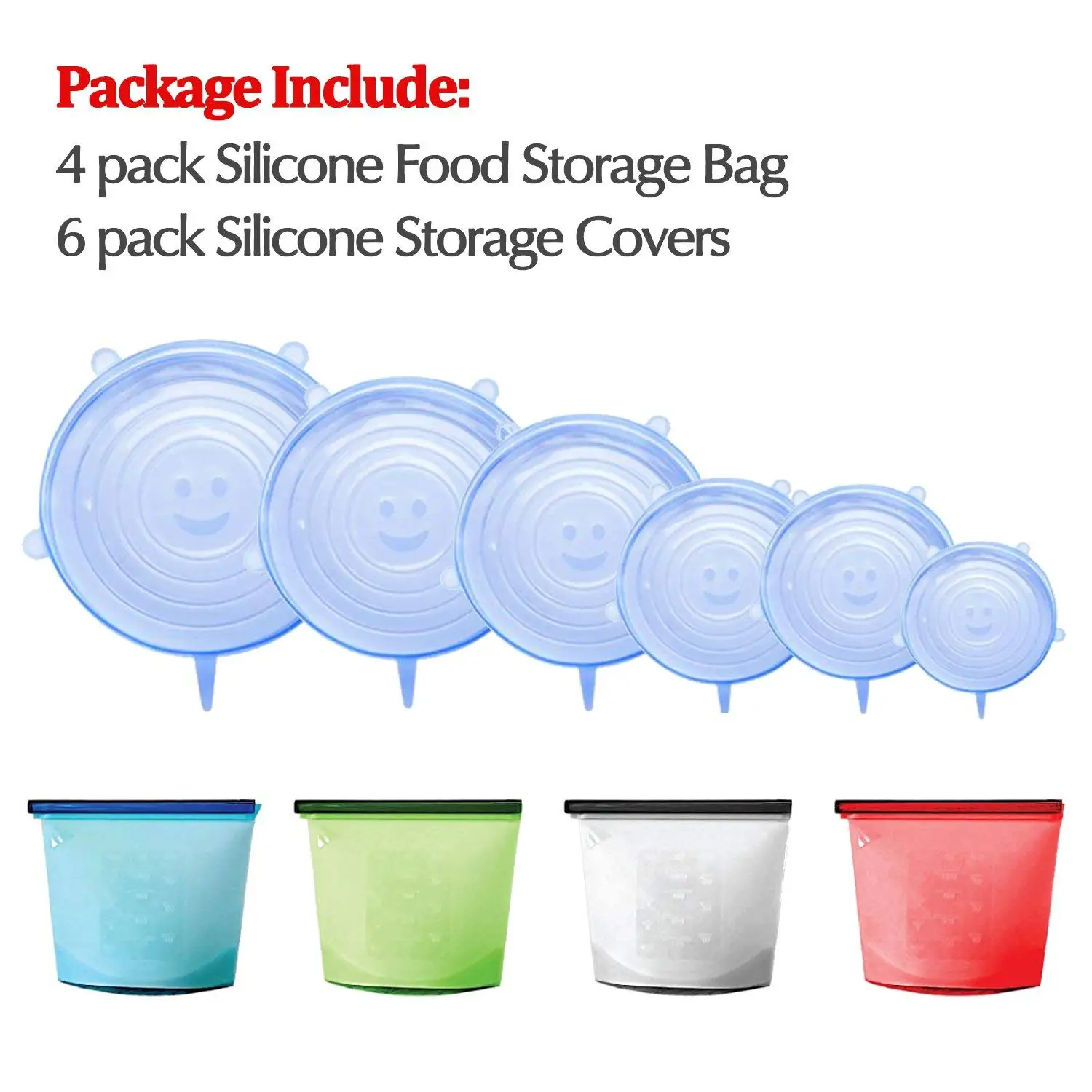 Силиконовый Пакет для хранения силиконовая эластичная крышка многоразовый