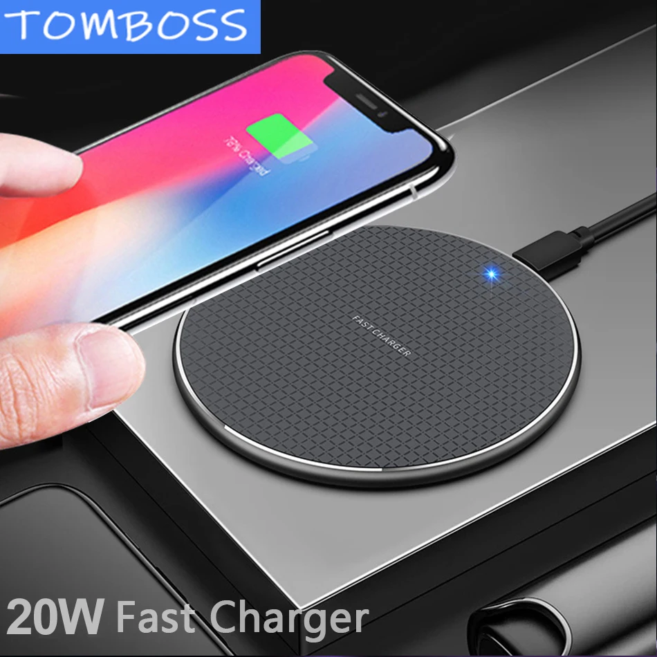 

20W Fast Wireless Charger For iPhone12 11 Pro Xs Max XR 8 Plus Ulefone Doogee Samsung Note 9 Note 8 S10 Plus 20W QI Charging Pad