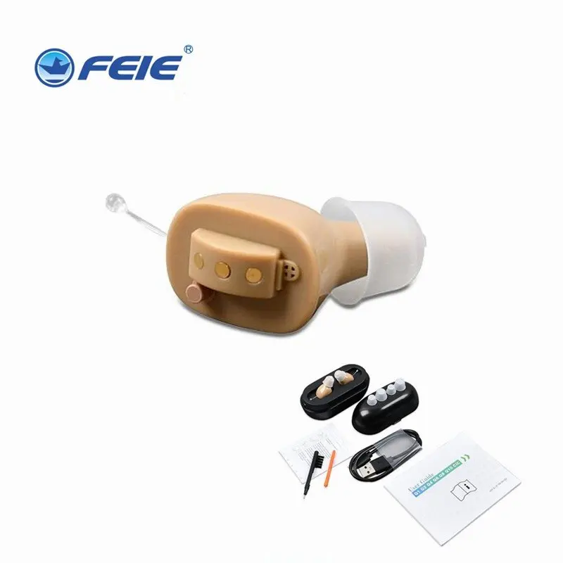 S-2A One Pair MicroEar Mini CIC Hearing Aid 2 Pieces Invisible Digital Aids Rechargeable Amplifier For Both Ear | Красота и здоровье