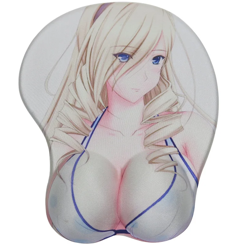 Нескользящий коврик для мыши с 3d рисунком аниме подставкой на запястье