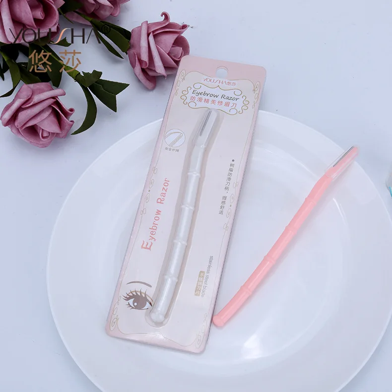 YOUSHA нескользящий изысканный нож для бровей с одним бамбуковым соединением YX112 |