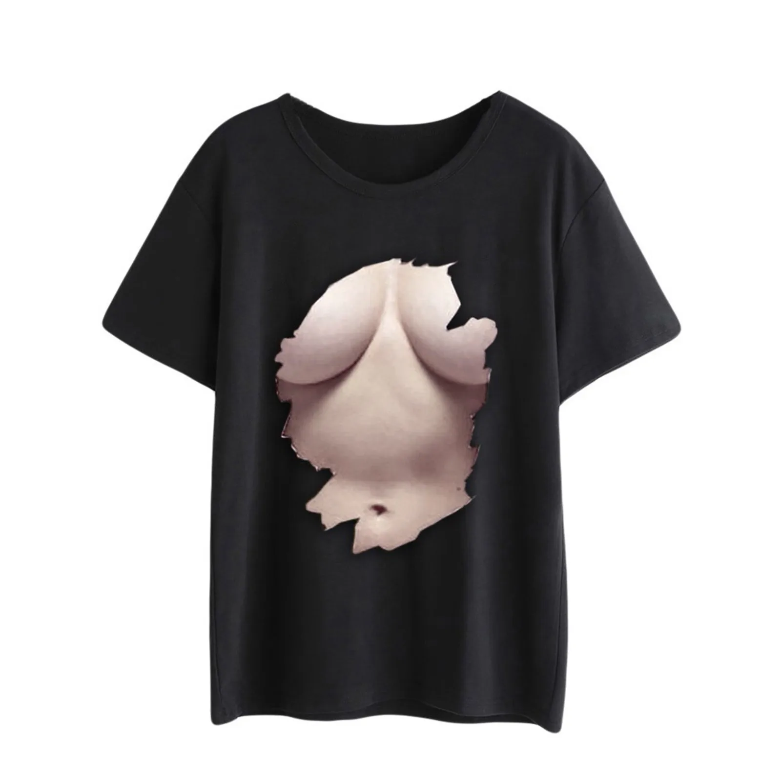 

Women's Shirt Plus Size Big Chest Fun Print T-Shirt Short Sleeve T-Shirt Top Women Leisure Clothings summer plus size
