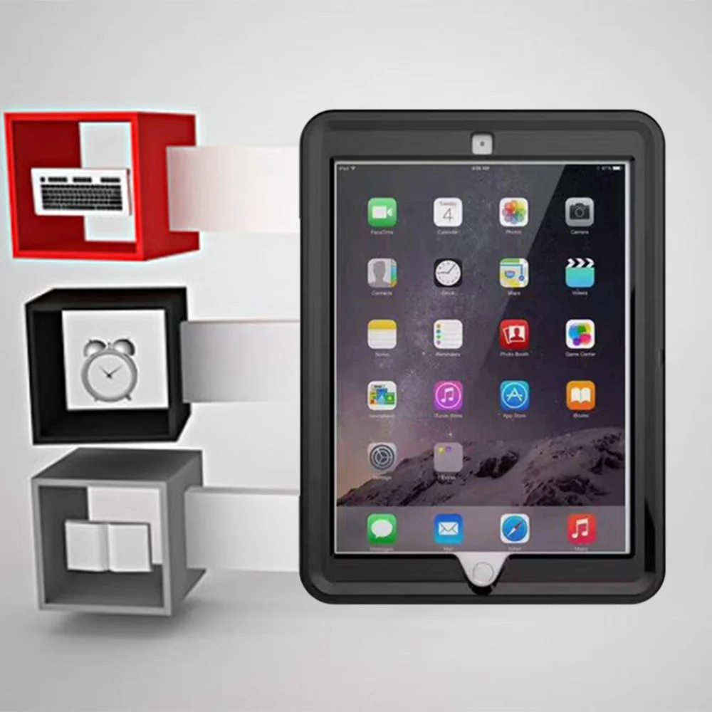 

Tablet Cover Waterproof Cover with Auto Sleep Wake for iPad 2 3 4 (Black)