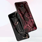 Чехол для телефона Samsung Galaxy J8 J7 J6 J5 J4 J3 J2 J1 2016 2017 2018 plus pro prime, чехол с мраморным закаленным стеклом, чехлы