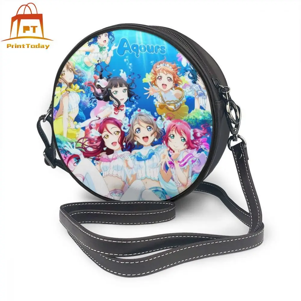 

Женская сумка через плечо Love Live Sunshine Koi Ni Naritai, кожаная сумка для аквариума, многофункциональные женские сумки через плечо, Круглый кошелек