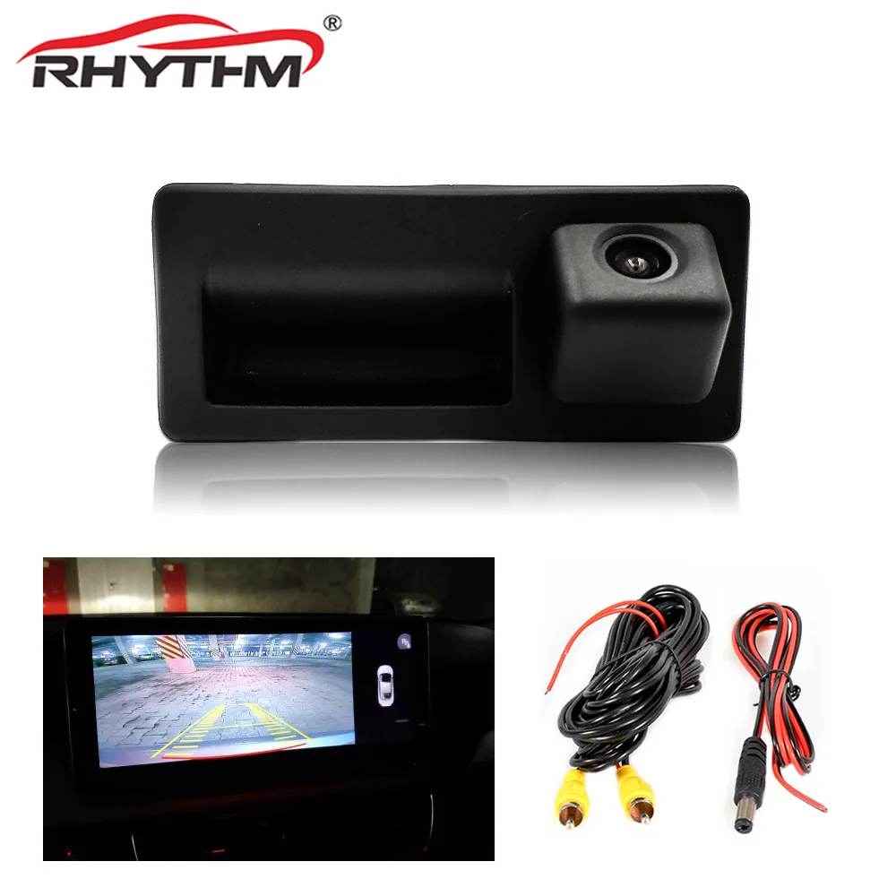 Камера заднего вида Rhythm CCD HD ночного vison для автомобиля Audi A3 A4 A5 A6 Q5 Q3 камера NTSC или