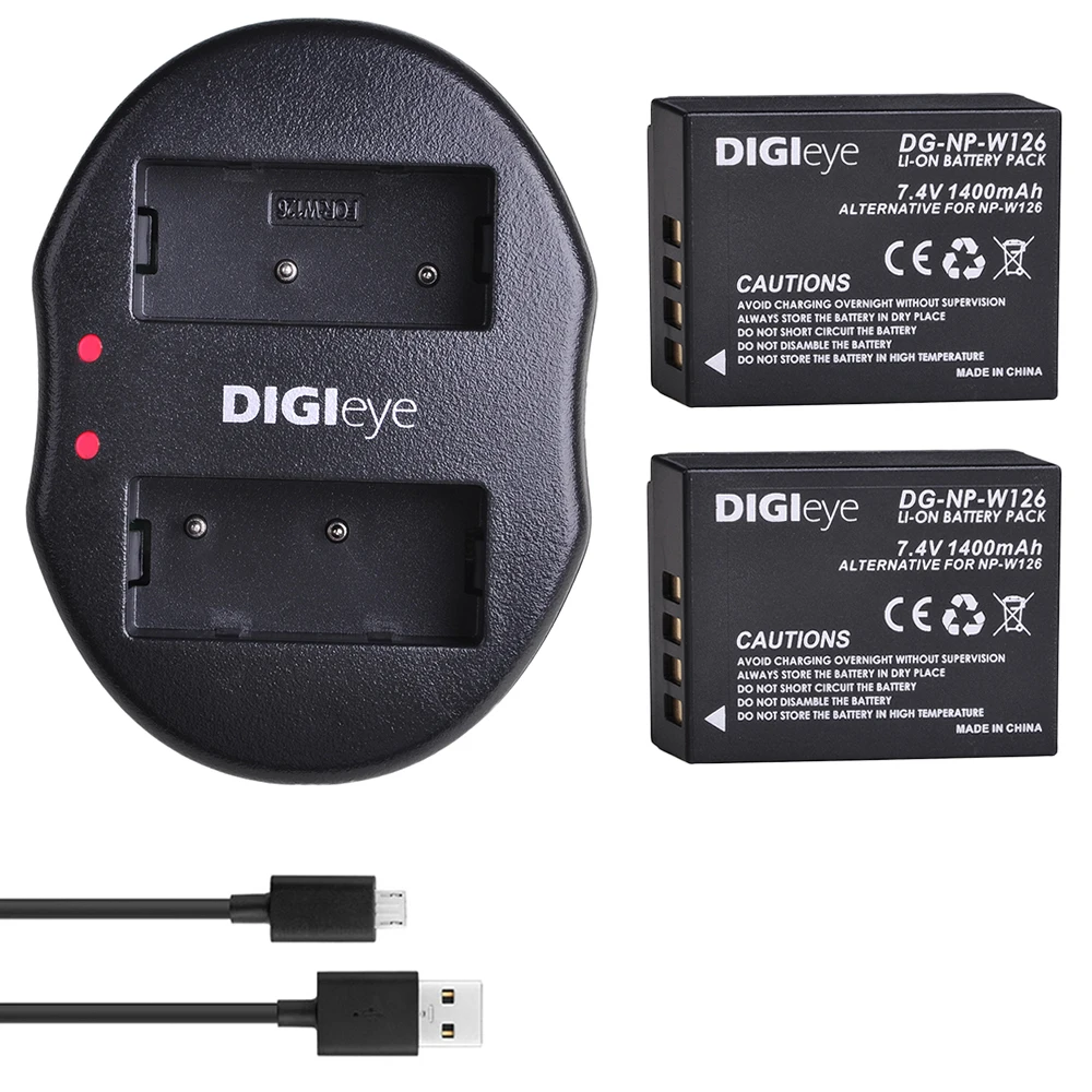

NP-W126 NP-W126s Battery + Dual USB Charger for FujiFilm FinePix X-T1 X-T2 X-Pro1 X-PRO2 X-A1 X-E1 HS30EXR HS33EXR HS50EXR