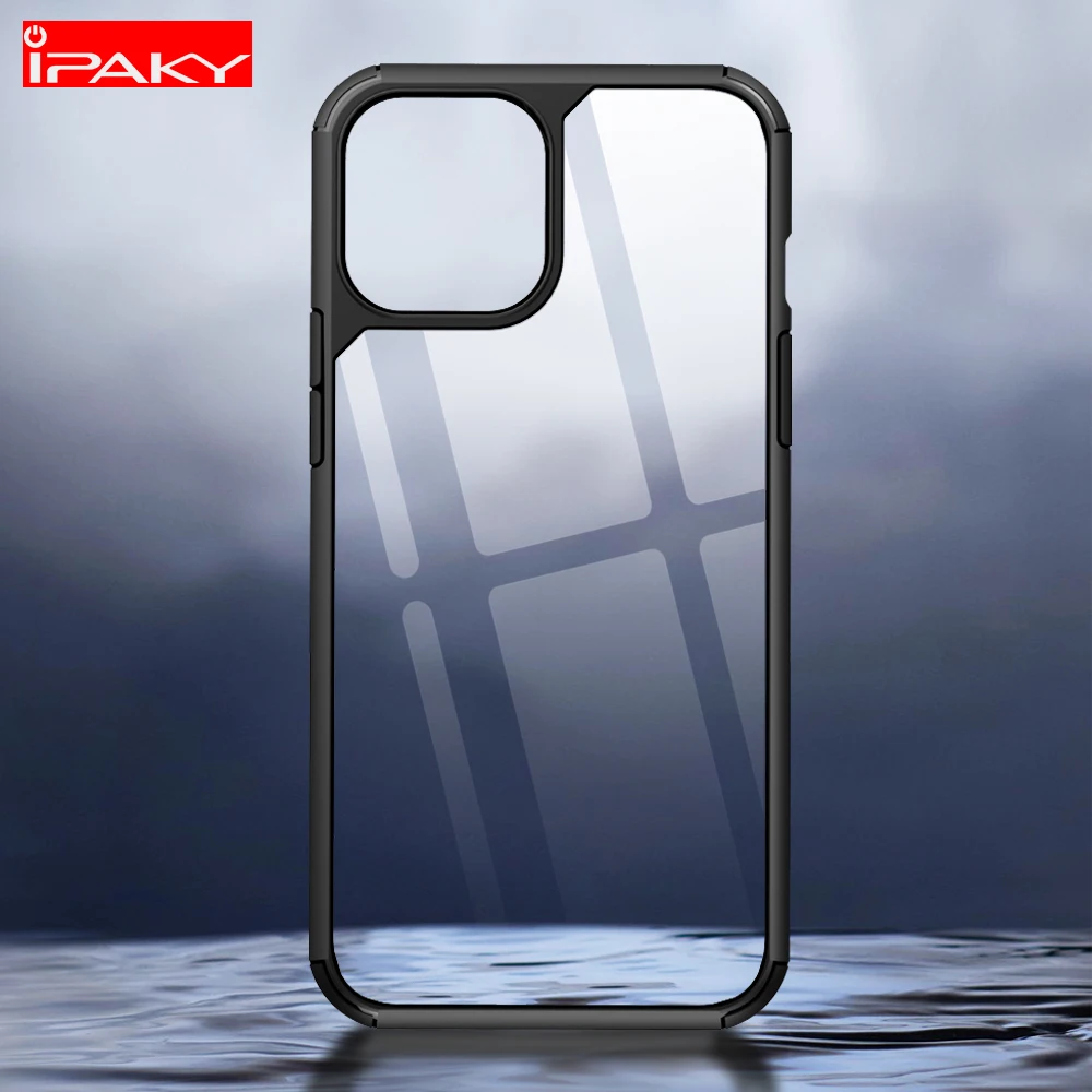 IPAKY для iPhone 12 чехол 11 Pro Mini силиконовый акриловый Гибридный противоударный