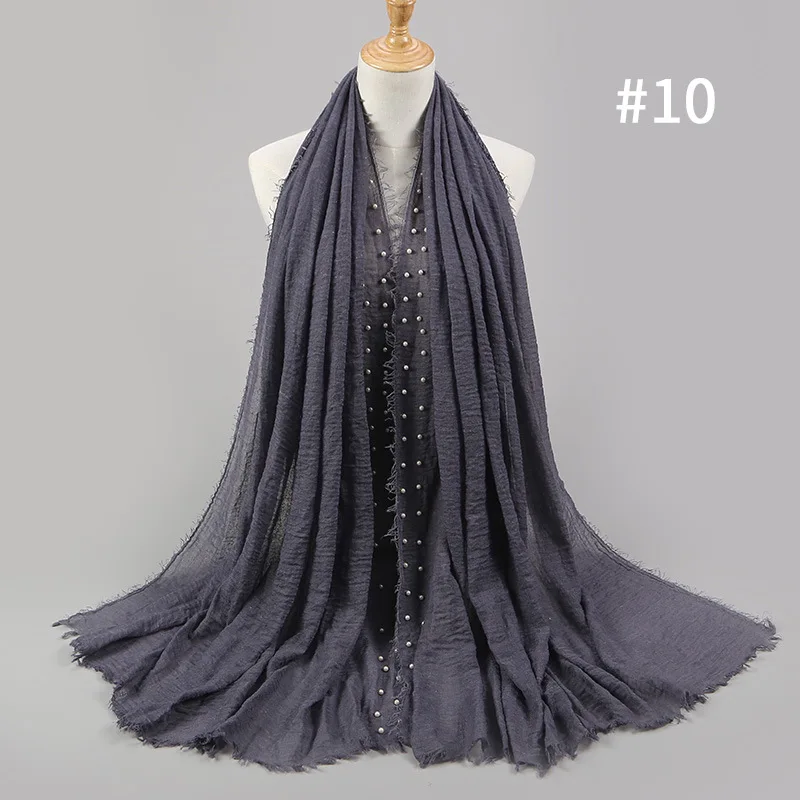 Хлопок Ислам ic хиджаб мусульманский Для женщин акриловых перламутровых мягкий