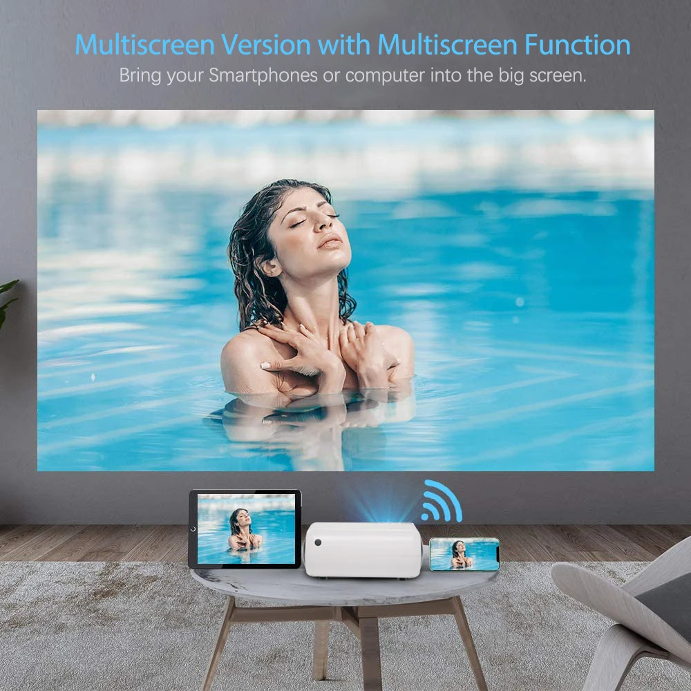 Мини-проектор Thundeal TD50 портативный с поддержкой Wi-Fi 1080P 2800 лм | Электроника