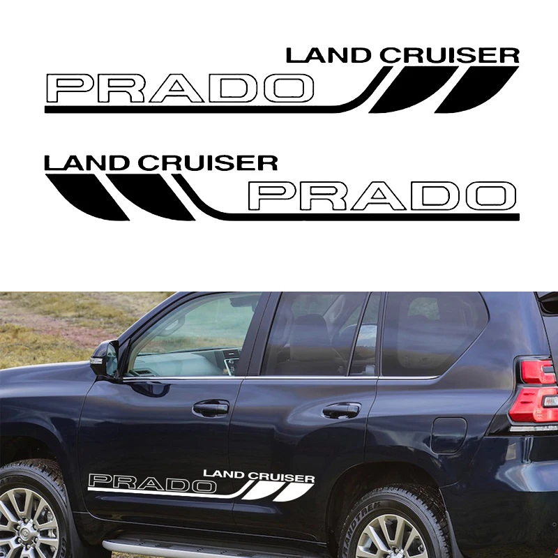 

Универсальные Стикеры для автомобиля, виниловые Длинные Полоски для Toyota Land Cruiser Prado, 2 шт./компл.