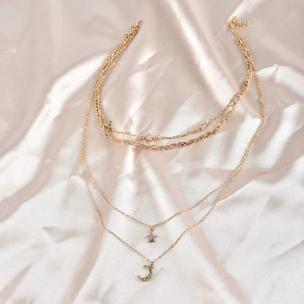 Новые Модные Винтажные золотые ожерелья в стиле бохо для женщин украшения виде