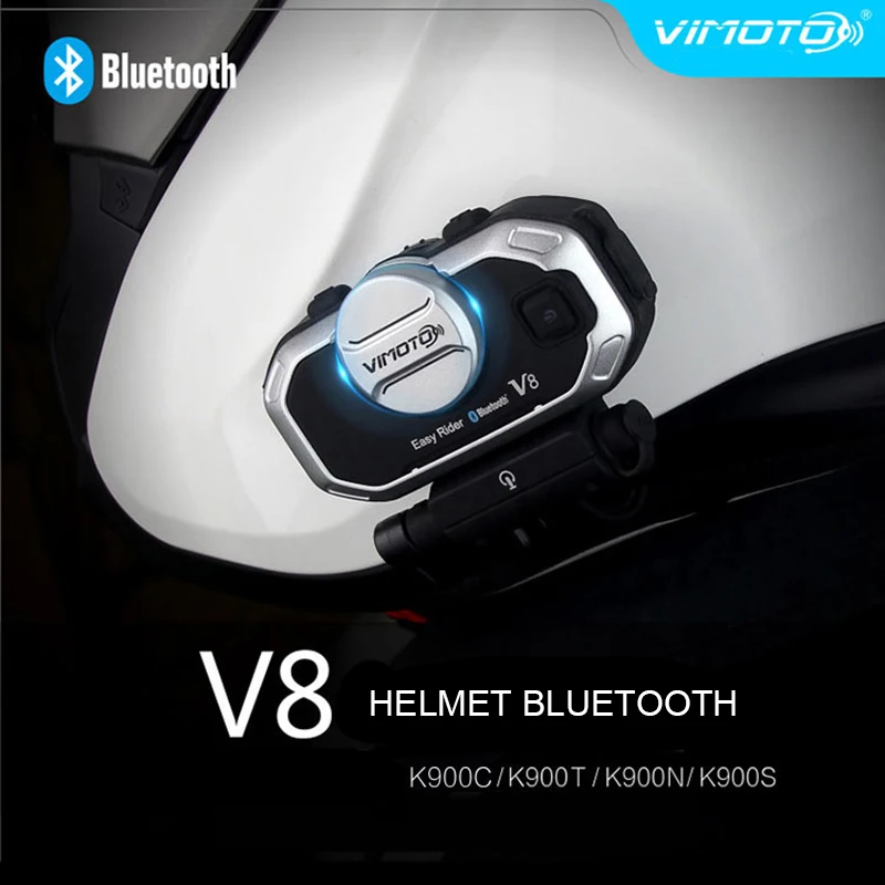 

Motorcycle NEW VIMOTO Easy Rider Vimoto V8 Helmet Bluetooth Headset Motorbike Stereo Headphones 2 Way Radio for Mobile Phone GPS