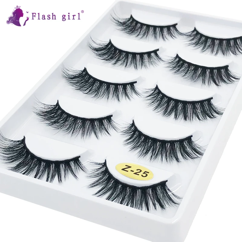 

Wholesale Z25 Cruelty Free 3D Mink Eyelashes Private Label Full Strip Lashes Fluffy 5D Mink Eyelash Vendor Fake Lashes