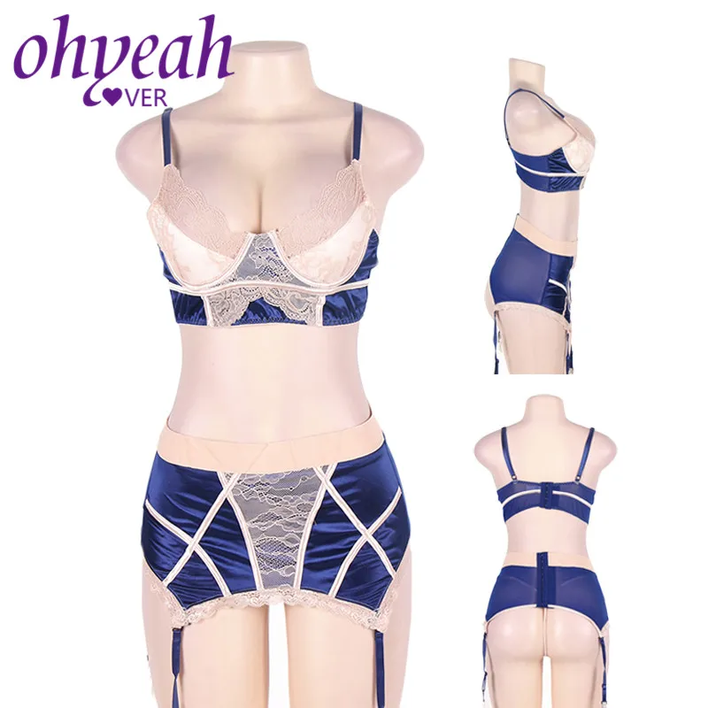 Ohyeahlover прозрачный бюстгальтер Ropa Interior Femenina Conjunto с милыми лисами комплект
