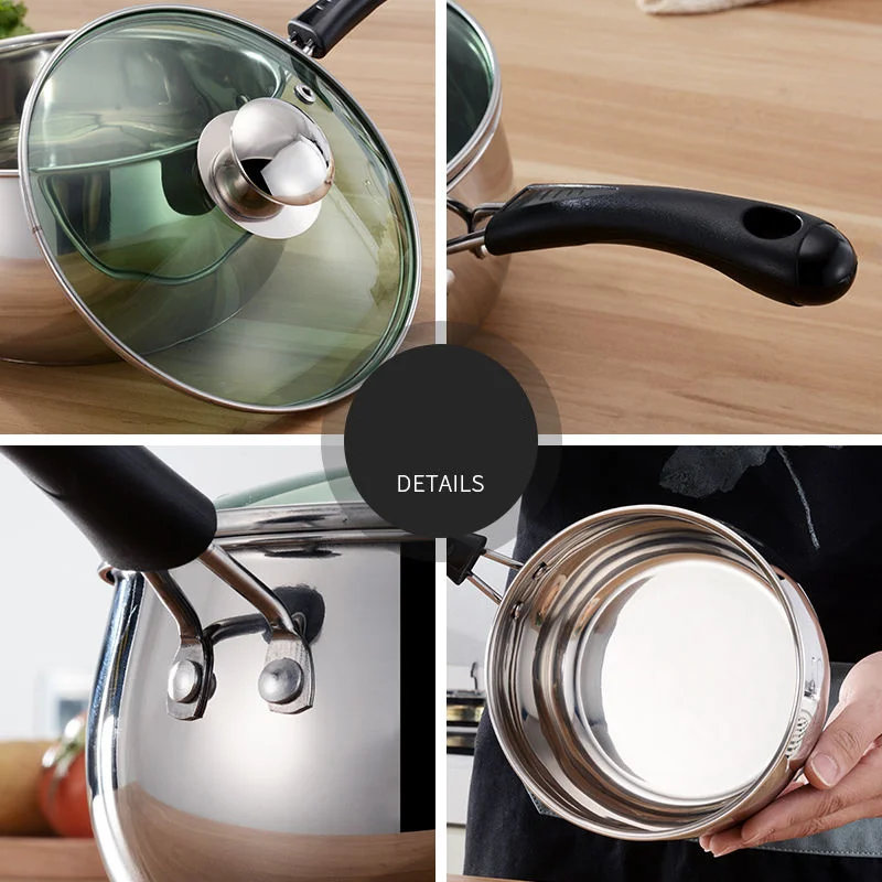 Кастрюля для молока из нержавеющей стали утолщенная Бытовая кастрюля супа