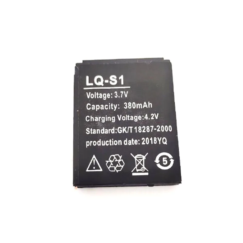 Партия 10 шт. LQ-S1 3,7 V 380 мА/ч, Перезаряжаемые литий Батарея прочный батарейки для смарт-часов QW09 DZ09 W8 A1 V8 X6