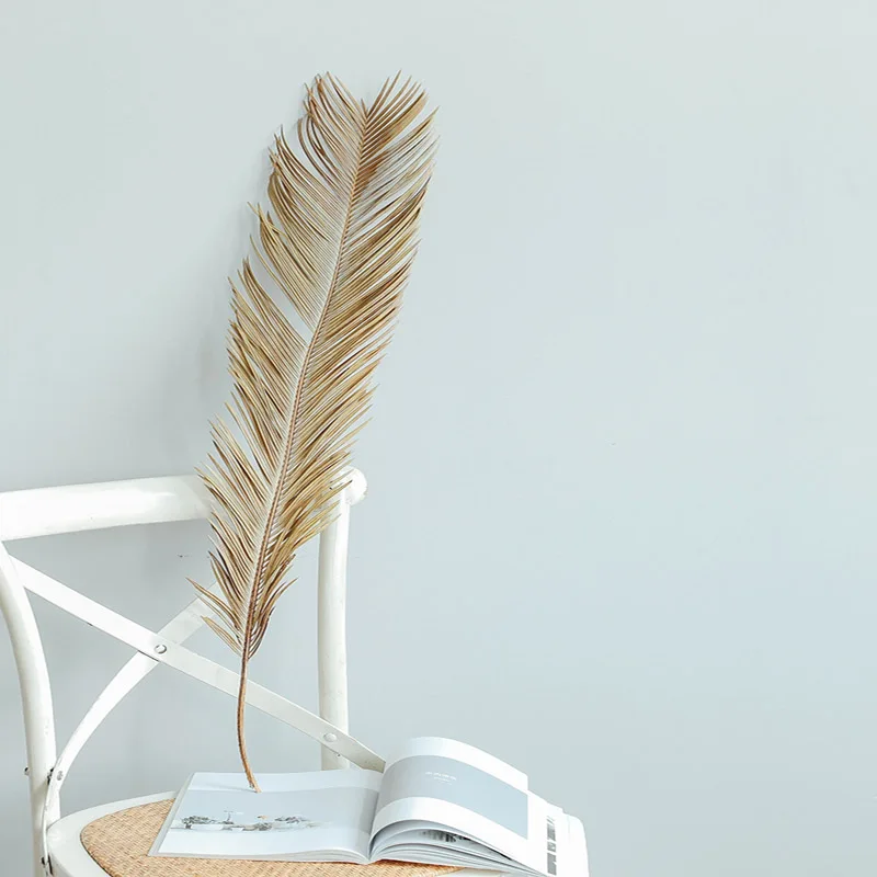

3Pcs Dried Natural Plant Sago Cycas Branch Fruticose Dracaena Leaf Palm Fan Leaves Art Flower Wall Hanging Wedding Home Decor