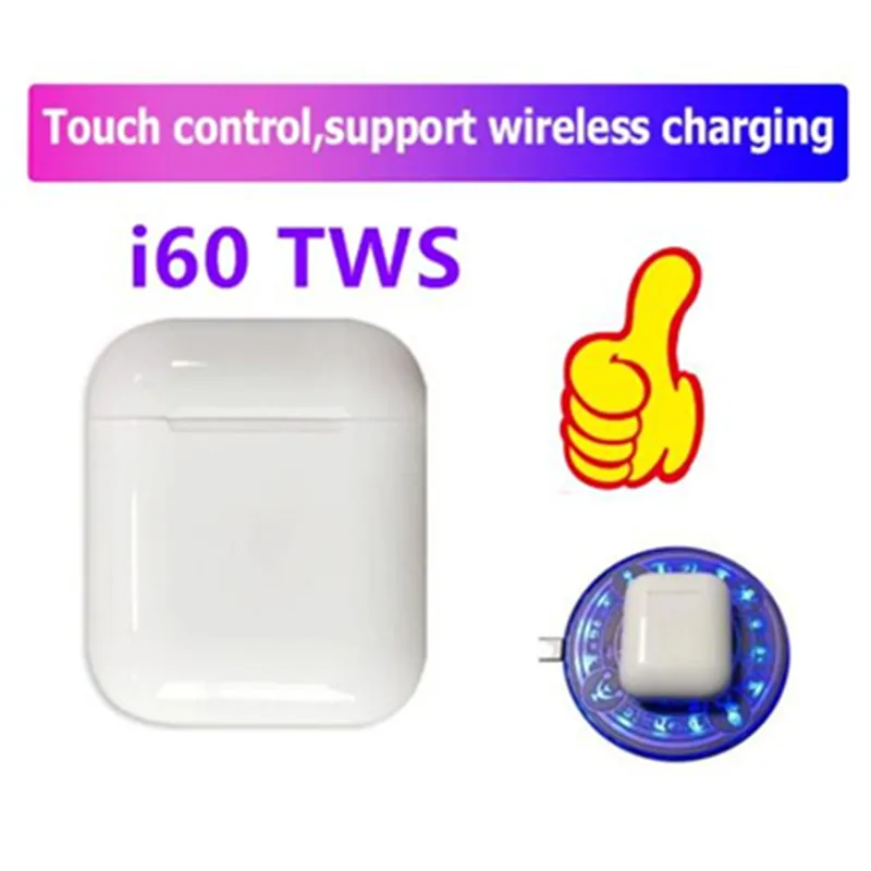Оригинал i60 tws Bluetooth наушники беспроводные сенсорное управление 3D объемный для