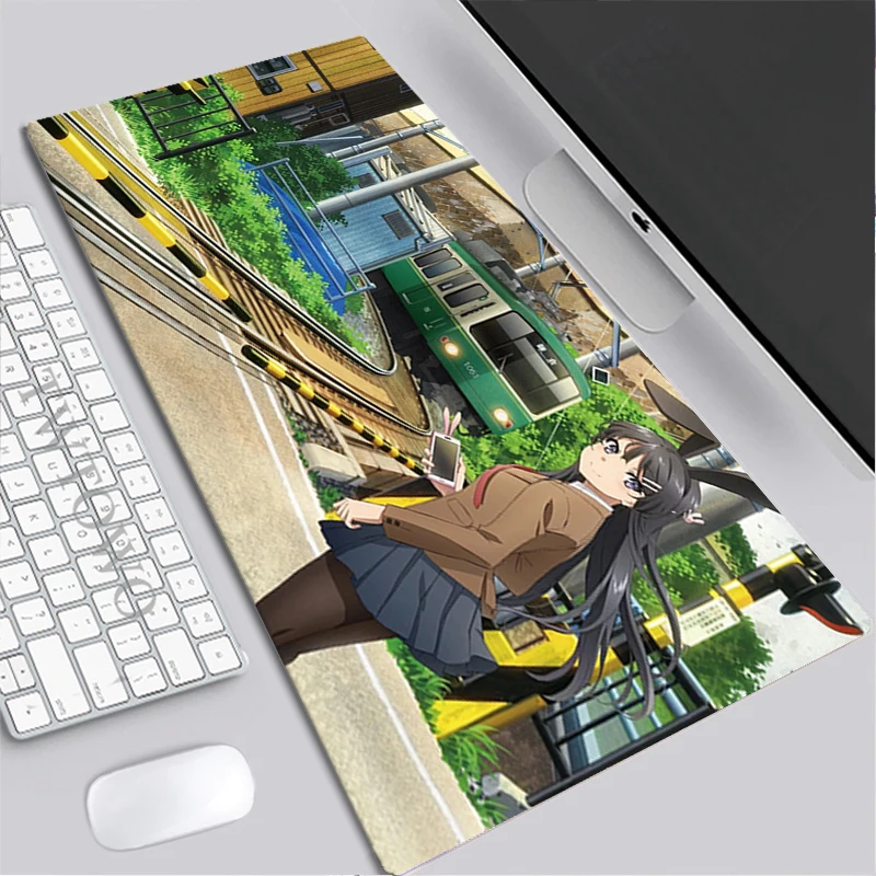 

Mousepad New Home Custom keyboard pad Desk Mats Mai Sakurajima Office Natural Rubber Anti-slip Laptop Table Mat