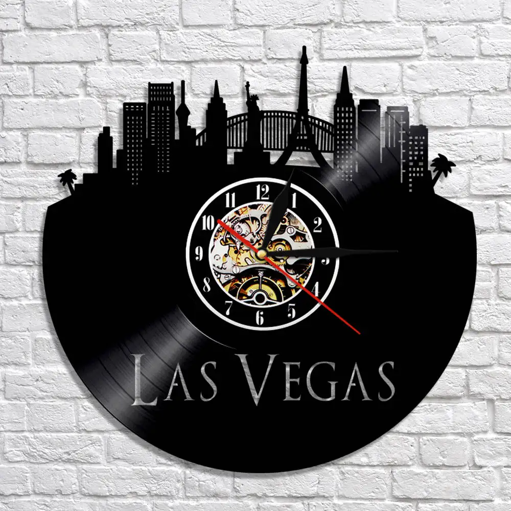 Настенные часы Город азартных игр Горизонт Невада домашний декор винтажные