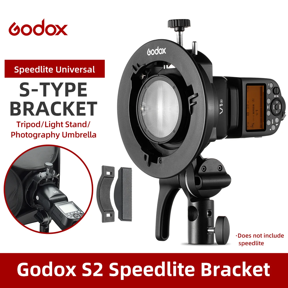 Крепление для вспышки Godox S2 Bowens S образный держатель кронштейн V1 V860II AD200 AD400PRO