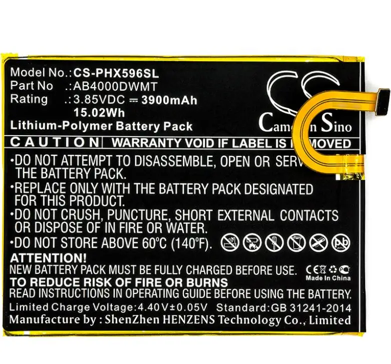 Cameron sino 3900 мАч аккумулятор для Philips Xenium CTX596 X596 AB4000DWMT AB4000DWMV мобильный, смартфон, Батарея