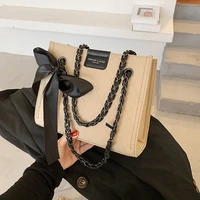 lattice square large tote bag 2020 fashion new high quality pu leather womens designer handbag chain shoulder messenger bag