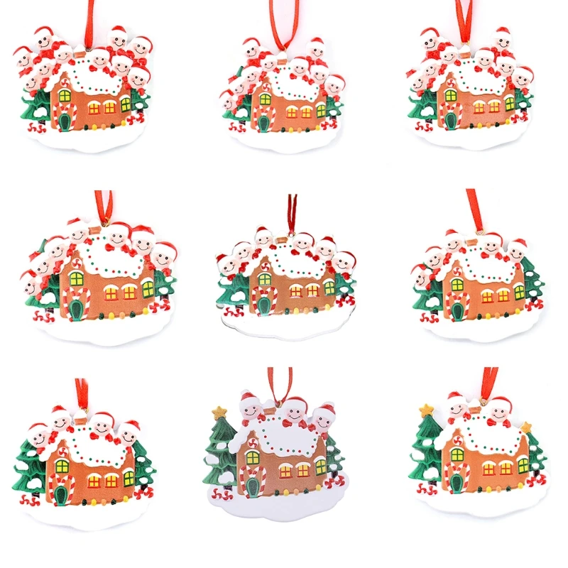 

Christmas Survived Family Ornament DIY Name Blessing Ornament Christmas Tree Hanging Pendant New Year Home Decor