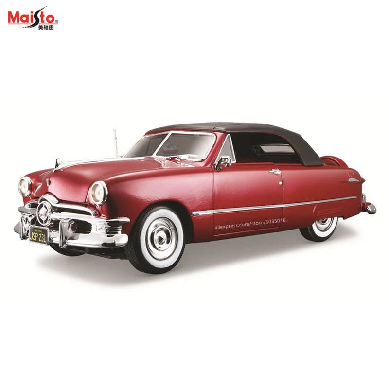 Мягкая спортивная машина Maisto 1:18 1950 Ford литье под давлением модель ретро
