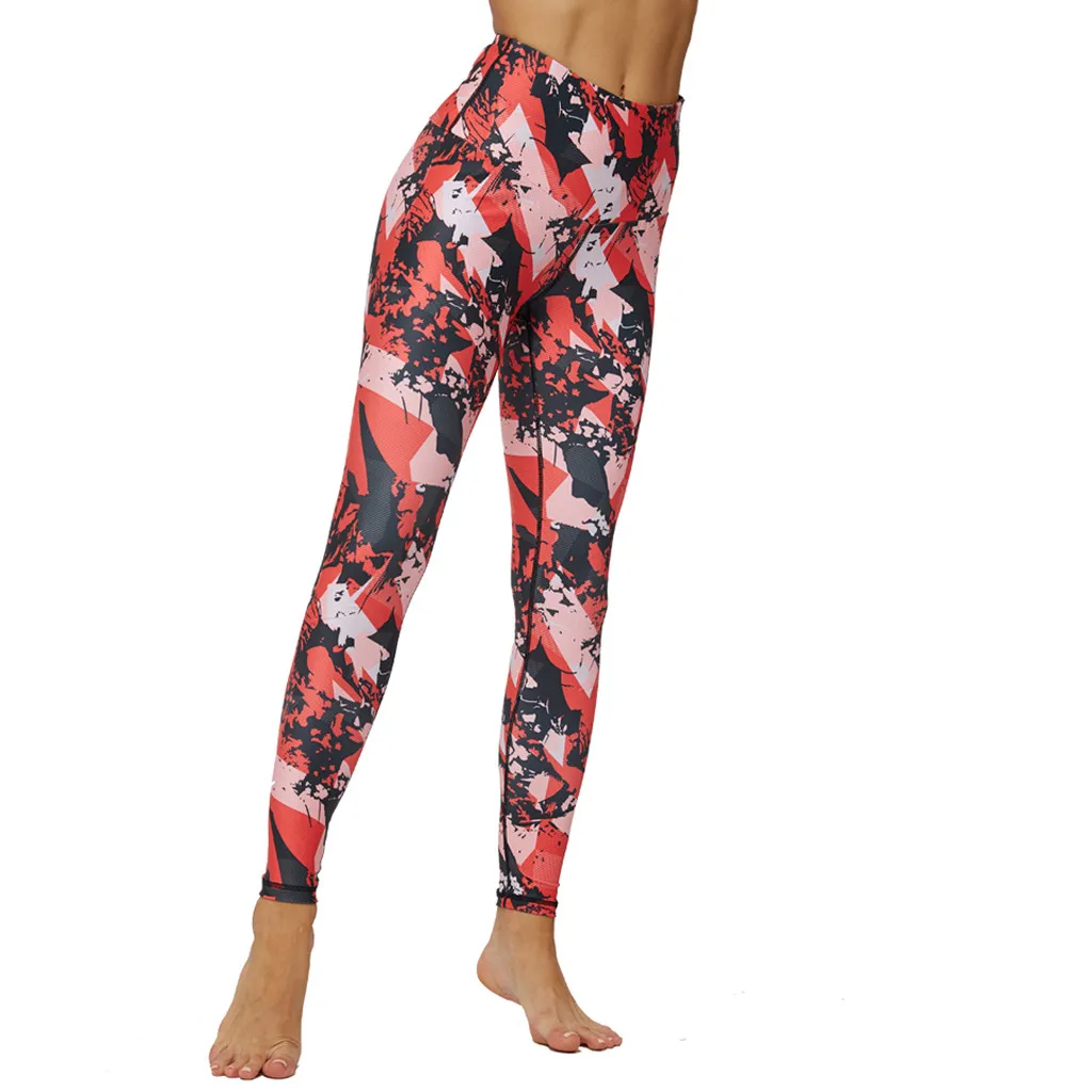 High Waist Women Yoga Pants Push Up Breathable Fitness Sports Leggings Running Tights Sportswear Slim Gym Clothing Female#g4 | Спорт и