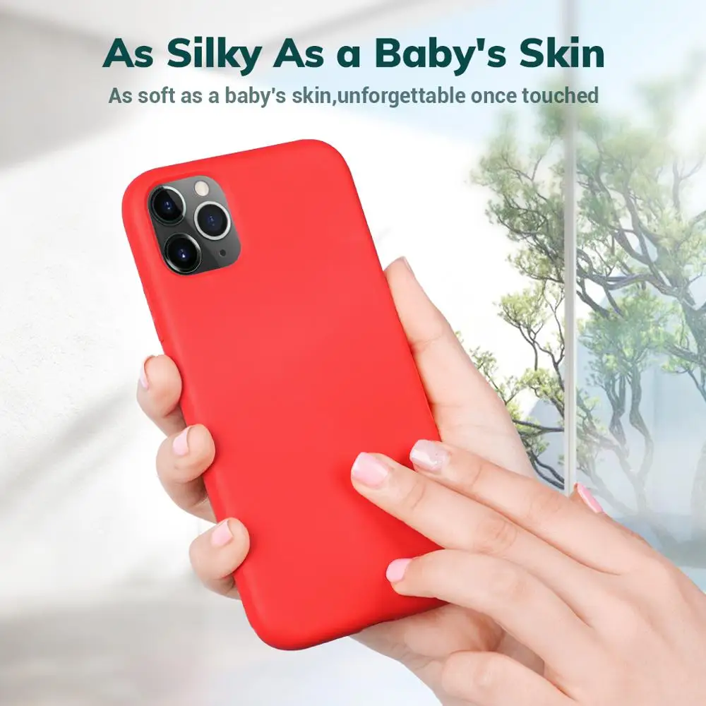 Силиконовый чехол TOPK для iPhone 11 Pro Max ударопрочный из мягкой жидкой силиконовой