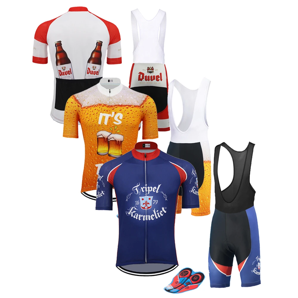 Ретро пивная Мужская велосипедная Джерси с коротким рукавом Одежда дышащая MTB