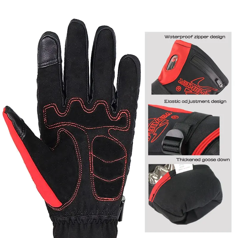 Унисекс Зимние мотоциклетные Утепленные перчатки для спорта на открытом воздухе