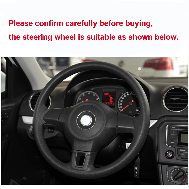 3 предмета, декоративная накладка на руль для Volkswagen VW Golf 6 MK6 Polo Jetta MK5 2009 2010 2011 Polo