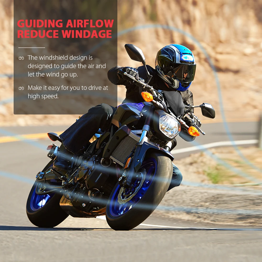 Ветровое стекло для YAMAHA MT 07 2017 лобовое MT07 MT-07 FZ07 2014 2015 2016 аксессуары мотоциклов |