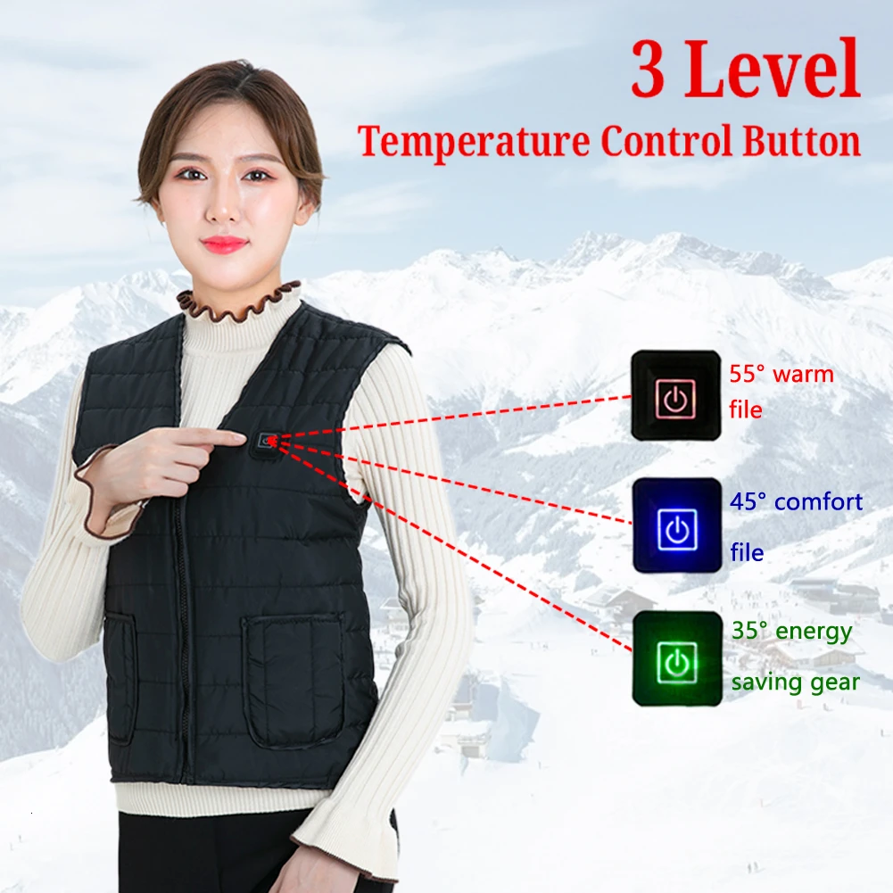 Открытый USB Инфракрасный нагревательный жилет куртка теплый зимний гибкий