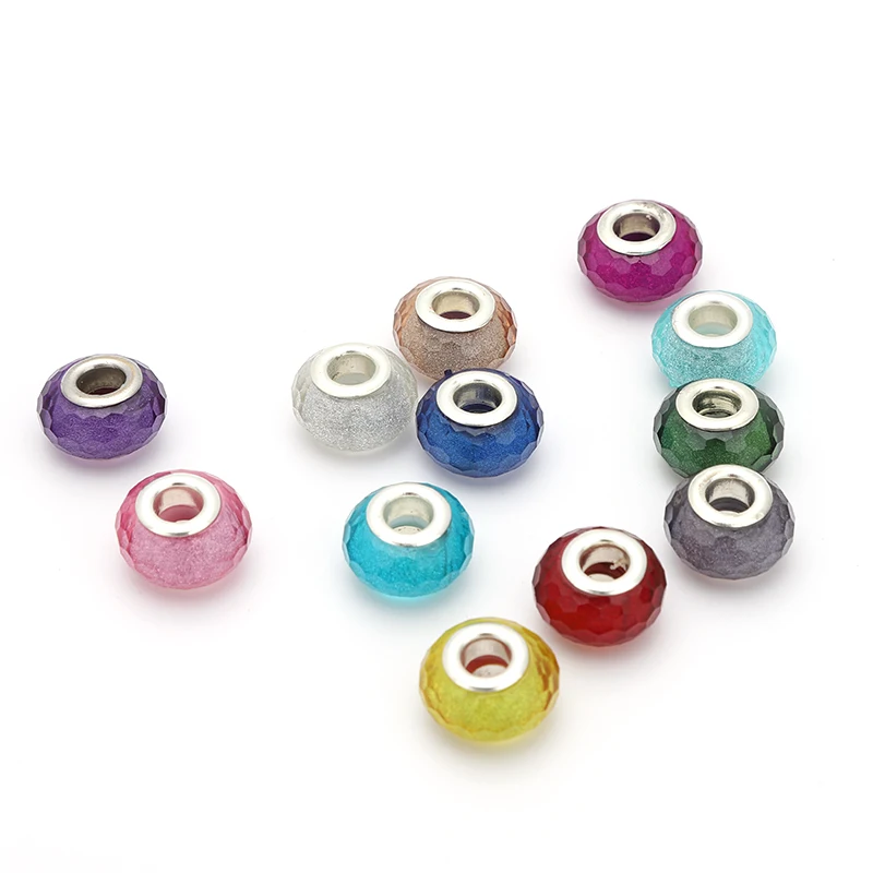 Блестящие бусины с диаметром отверстия 4 мм 10 шт./лот дизайнерские для украшения