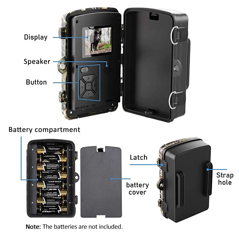 

12MP 1080P Wildlife Hunting Camera Motion Activated Security Camera IP66 Waterproof Infrared Night Vision Hunting Trail Camera