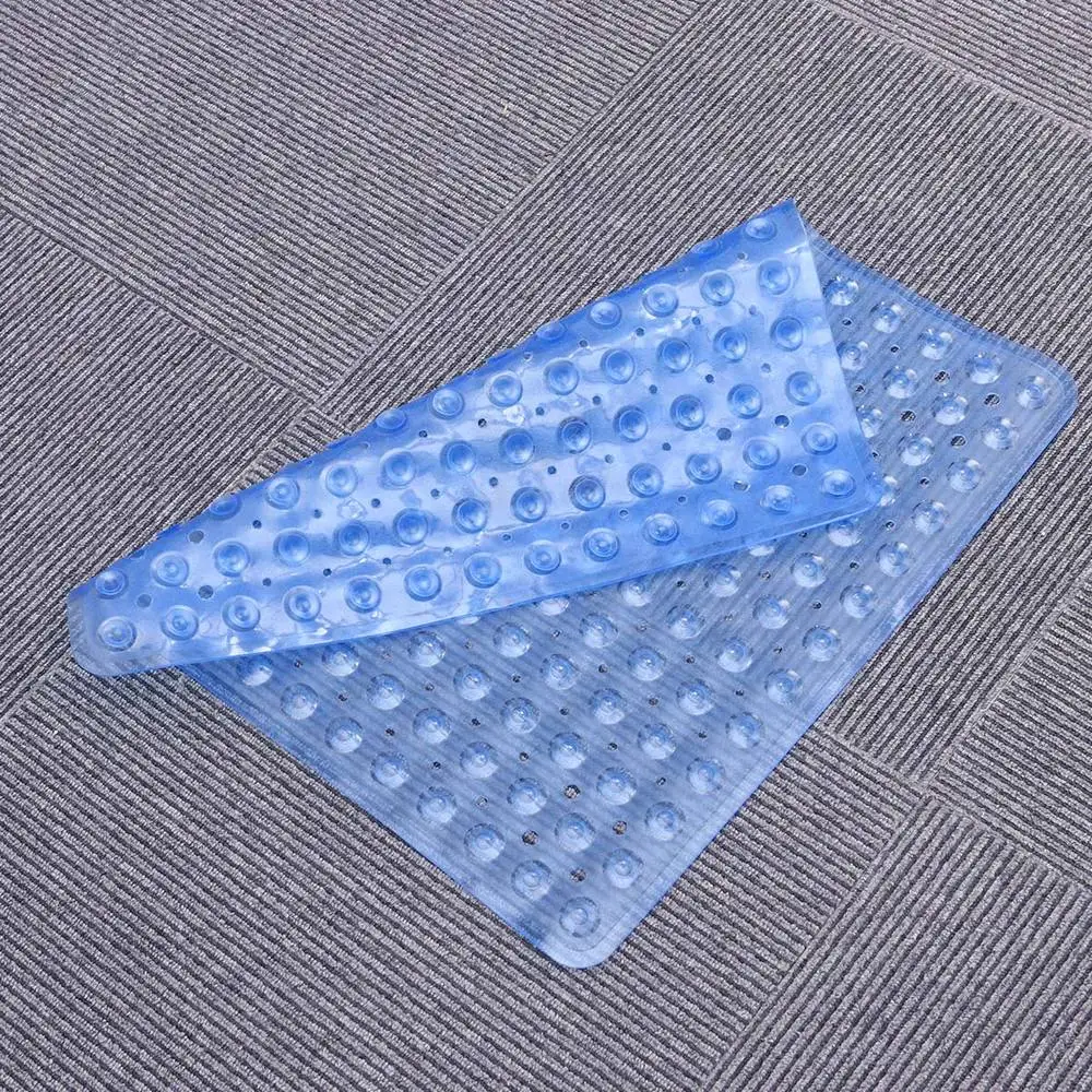 

Bath Non-Slip Mat Square Bath Shower Safety Mats PVC Anti-Bacterial Resistant Antiskid Mat (Clear)
