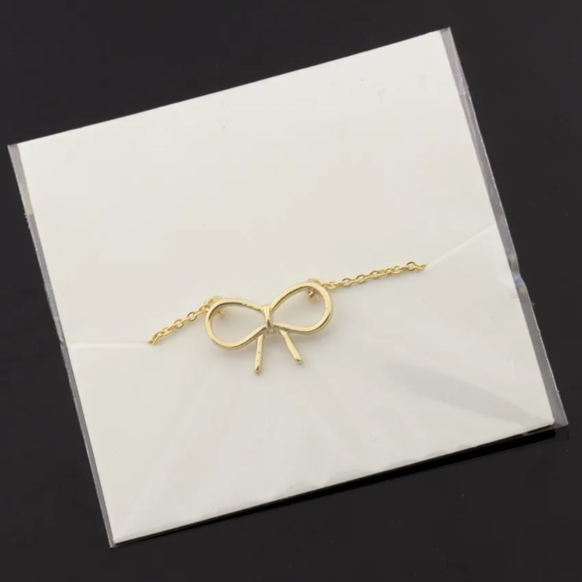 

Wholesale 10 New to lady bow woman bracelet romantic cute woman jewelry stainless steel gold bracelet BFF
