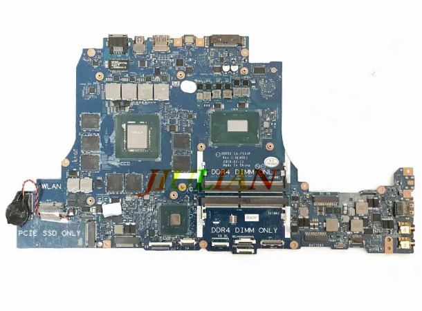 Placa CN-0D3R1D для DELL ALIENWARE 17 R5 материнская плата LA-F551P i7-8750H 4 1 ГГц GTX1070 8 Гб D3R1D 0D3R1D 100%