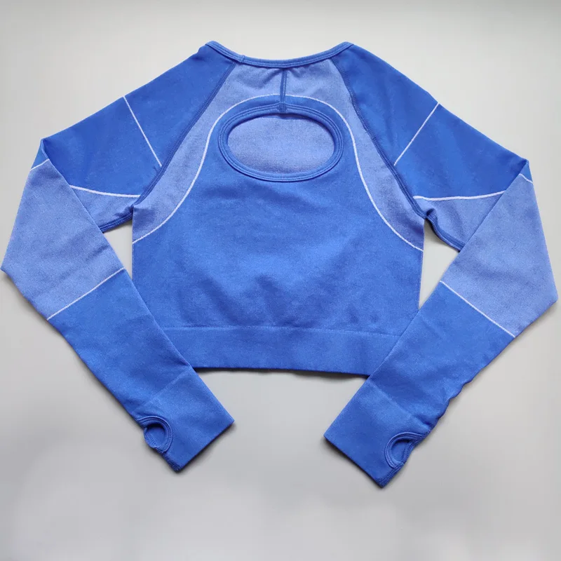 Nepoagym турбо кроп Топ для женщин супер эластичный йоги с длинным рукавом