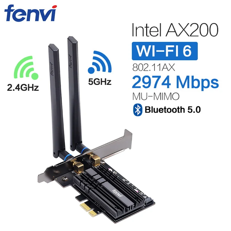 Двухдиапазонная беспроводная сеть AX200NGW 2,4 Гбит/с Wifi PCI-E 1X карта для Intel AX200 2,4G/5 ГГц 802.11ac/ax Wi-Fi Bluetooth 5,0 адаптер