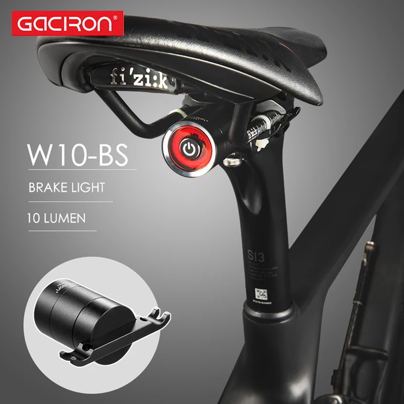 

GACIRON Bike Tail Light USB Charging Smart Brake Sensor Taillight MTB Road Cycle Rear Led Waterproof Bycicle Back Lights