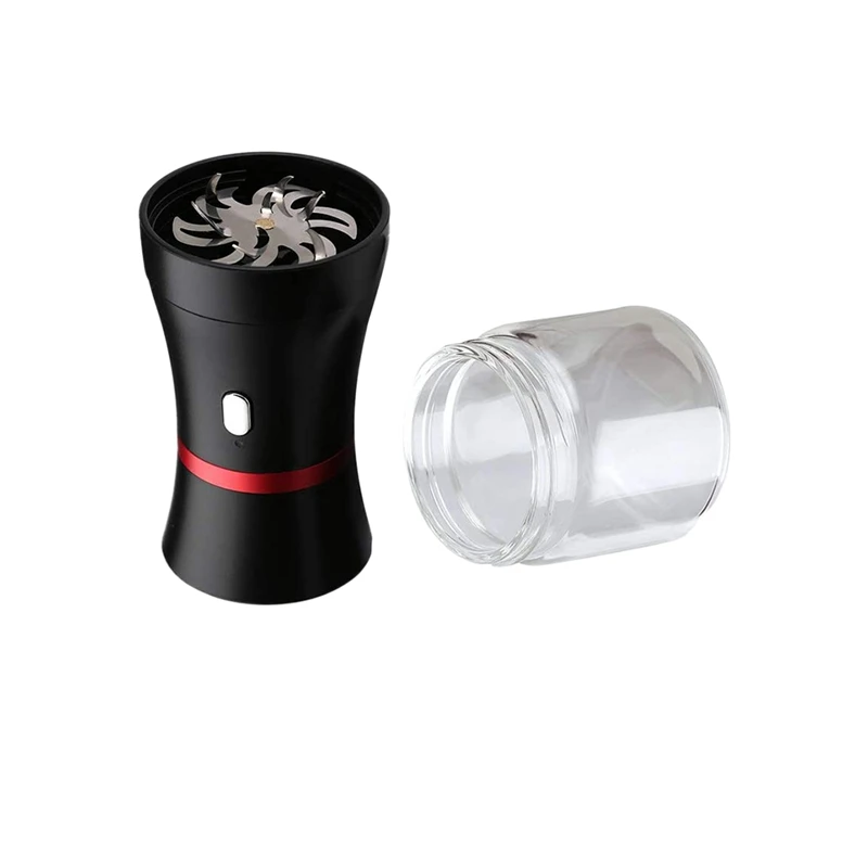 

Electric Portable Grinder Black Mini Herbal Grinder with Pollen Collector
