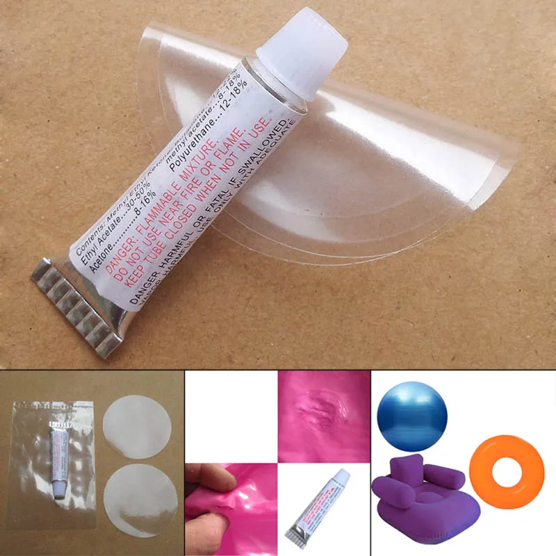 

Inflatable Boat Repair Kit PVC Material Adhesive Patches for Waterbed Air Mattress Swimming Ring Toy B99