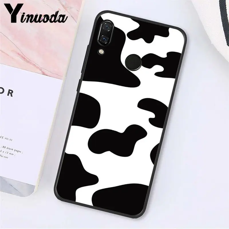 Yinuoda корова узор черный белый чехол для телефона для Xiaomi Redmi Note 7 5 4 Redmi 5plus 6A Note4 4X A2 A2lite