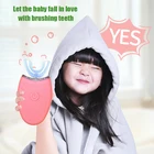 Электрическая зубная щетка, для взрослых и детей, силиконовая, с зарядкой от USB, 3 режима, голусветильник, автоматический очиститель зубов, 360 градусов